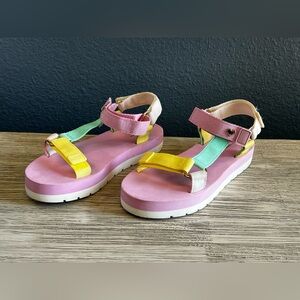 Stoney Clover Lane Pink and Yellow Sandals